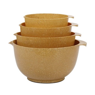 BoxedHome Dressing Bowl Set Red Pine Fiber Salad Bowls Non-Slip Stackable Kitche