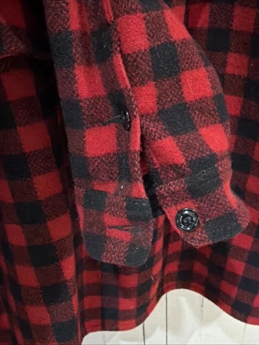 Johnson Woolen Mills 450L Double Cape Jac Shirt 3XL Tall Cabot Cheese Red/black image 11