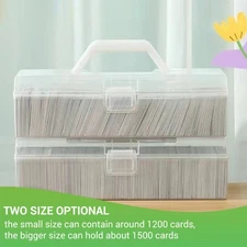 Clear Trading Card Storage Box Plastic Playing Game Card Case Holder Organizer