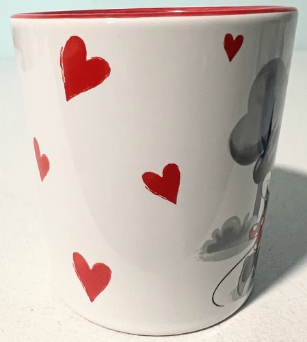 Disney Mickey & Minnie Kisses Hearts Love Mug Cup Zrike Brand White Pink - Picture 4 of 6