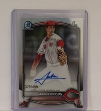 2025 Bowman Draft- Aaron Watson- 1st Bowman Refractor Auto /499