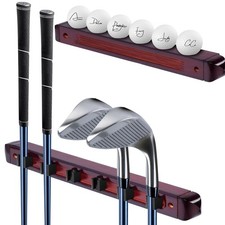 Wall Mounted Golf Club Display Rack, 2 Pack Wooden Golf Putter  Wedge Holder
