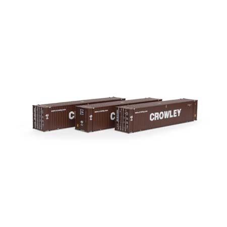 Contenedor Athearn 28041 HO Crowley 45' listo para funcionar #2 (juego de 3) | Condition: New
