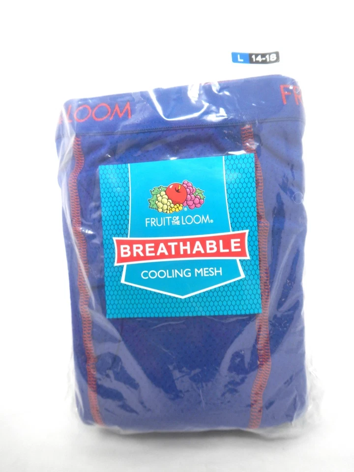 Calzoncillos boxer Fruit of the Loom azul micro malla zonas flexibles laterales 6pk grandes 14/16 Foto 2 de 3