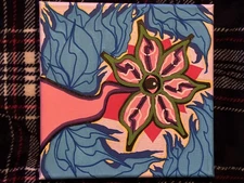 Canvas Painting. Original 9.5 in. x 9.5 in. Ready to hang. 