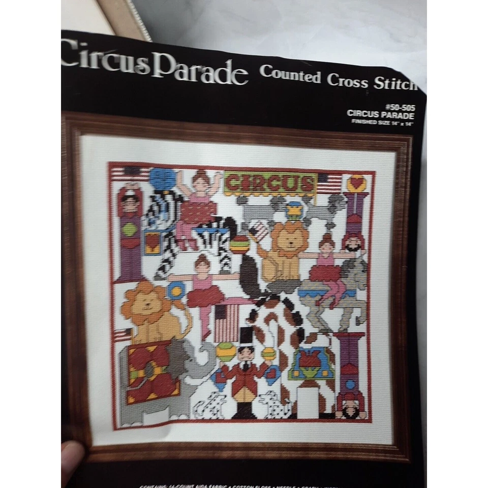 Janlynn Kit Punto de Cruz Contado 50-505 Circus Parade De Colección 1985 Abierto Foto 2 de 4