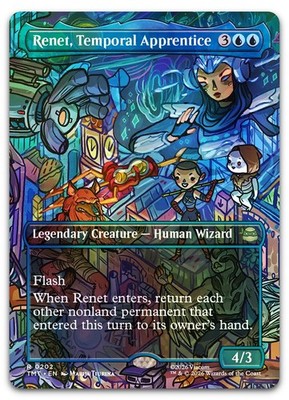 Renet, Temporal Apprentice (Borderless) (Foil) NM Teenage Mutant Ninja Turtles