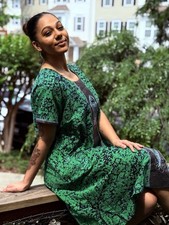 Green Kitenge Dress for this Summer (11-14)