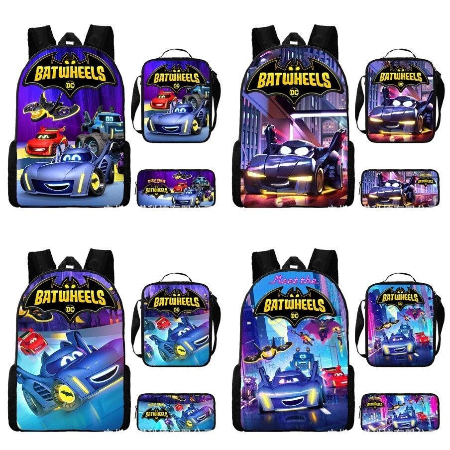 Kids Batwheels Backpack School Bookbag Lunch Bag Pencil Case Trave Rucksaxk Gift