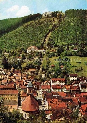 WILDBAD  Bad Schwarzwald BW Sommerberg Standseilbahn Schwarzwald Altstadt Kirche