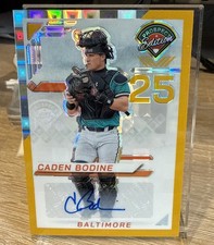 2025 Panini Prospect Edition Caden Bodine FOTL Gold Pandora PRIZM AUTO #d 3/3