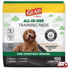 Activated Charcoal Dog Pads 100ct Leak-Proof Odor Control Training Pads New