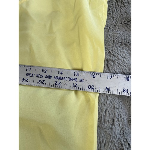 Camiseta sin mangas acanalada con cremallera para dama muy linda talla pequeña color amarillo Top elegante - Imagen 3 de 9