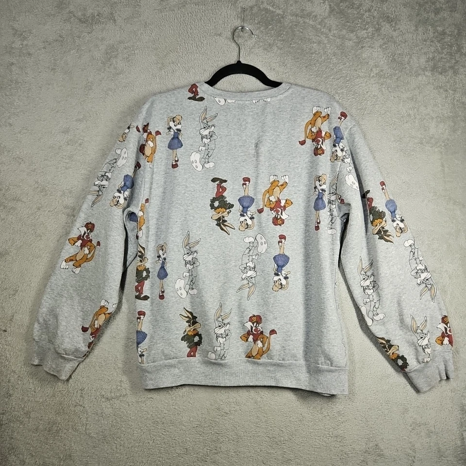 Looney Tunes Wizard Of Oz WB 100th Anniversary Graphic Print Sweatshirt Sz L - Image 2 of 4