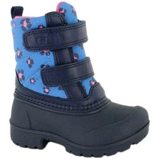 NEW Carter's Deltha Winter Snow Boots Blue  Pink Leopard Girl Toddler Size 5