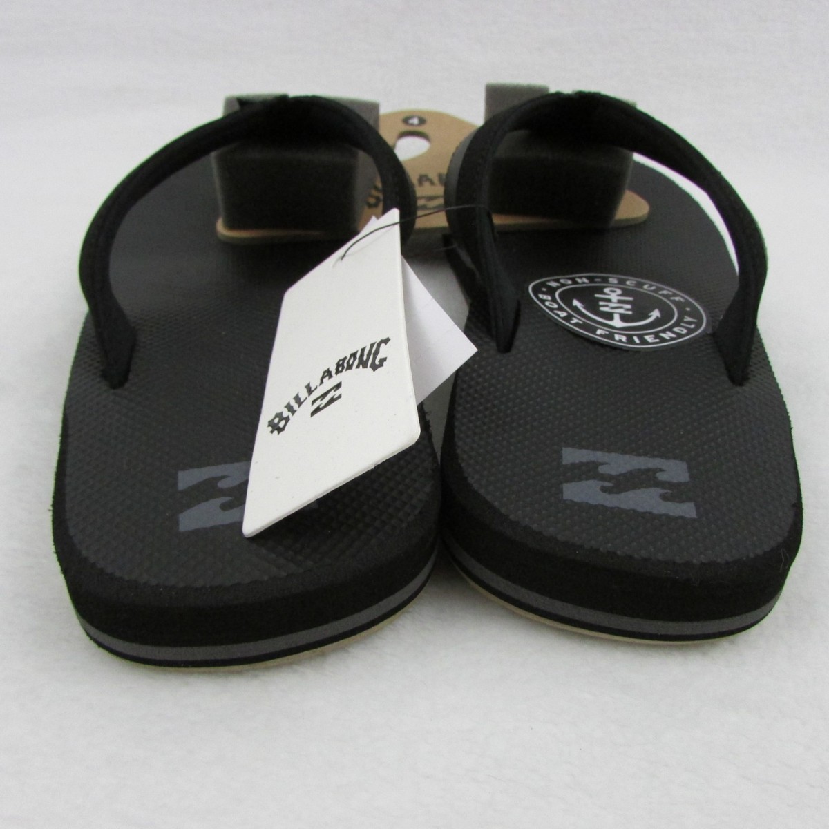 Billabong Black Flip Flops All day Impact Womens Size 4 Eur 36 New