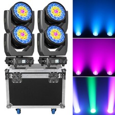 4x 380W LED Zoom Moving Head Stage Light RGBW DMX Beam Wash Lighting Disco Bar