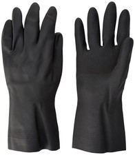 Polyco 516 Maxima Heavy Duty Flock Lined Natural Rubber Gloves L (Pack of 2) 