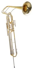 Cimbasso Trombone Fa en Laiton Laque 5 Pistons Rotatifs Set Embouchure Trolley