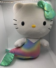 Sanrio Hello Kitty TY Beanie Rainbow Green Mermaid 12" Plush Stuffed Animal
