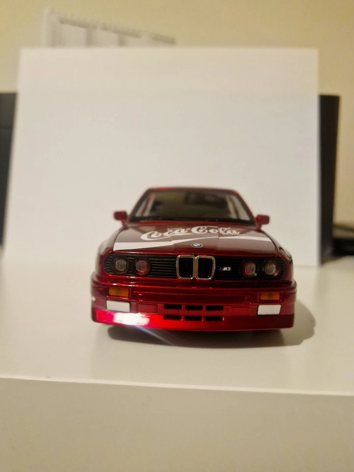 1:24 BMW M3 1988 Coca Cola Alloy Diecast Car Model Lights&Sound Kids Adults Uk - Image 2 of 4