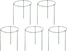 5 Pack 6x11 Inch Garden Plant Support Rings for Plotted Plants Flowers