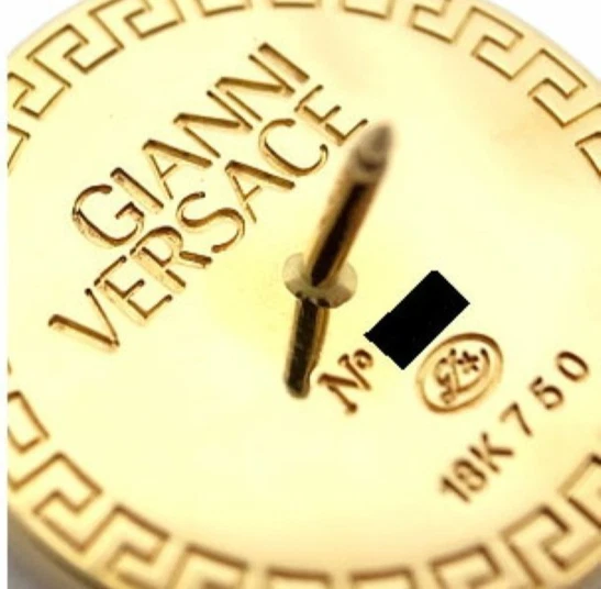 Broche Medallón Gianni Versace Medusa Oro Amarillo 18k con Acento Diamante Foto 3 de 4