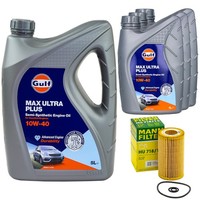 MotoröL Set Gulf Max Ultra Plus 10W-40 8 Liter + ÖLfilter FüR Mercedes V-Klasse