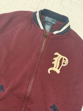 Vintage Polo Ralph Lauren Boys Varsity Jacket Size 7 Red P Logo