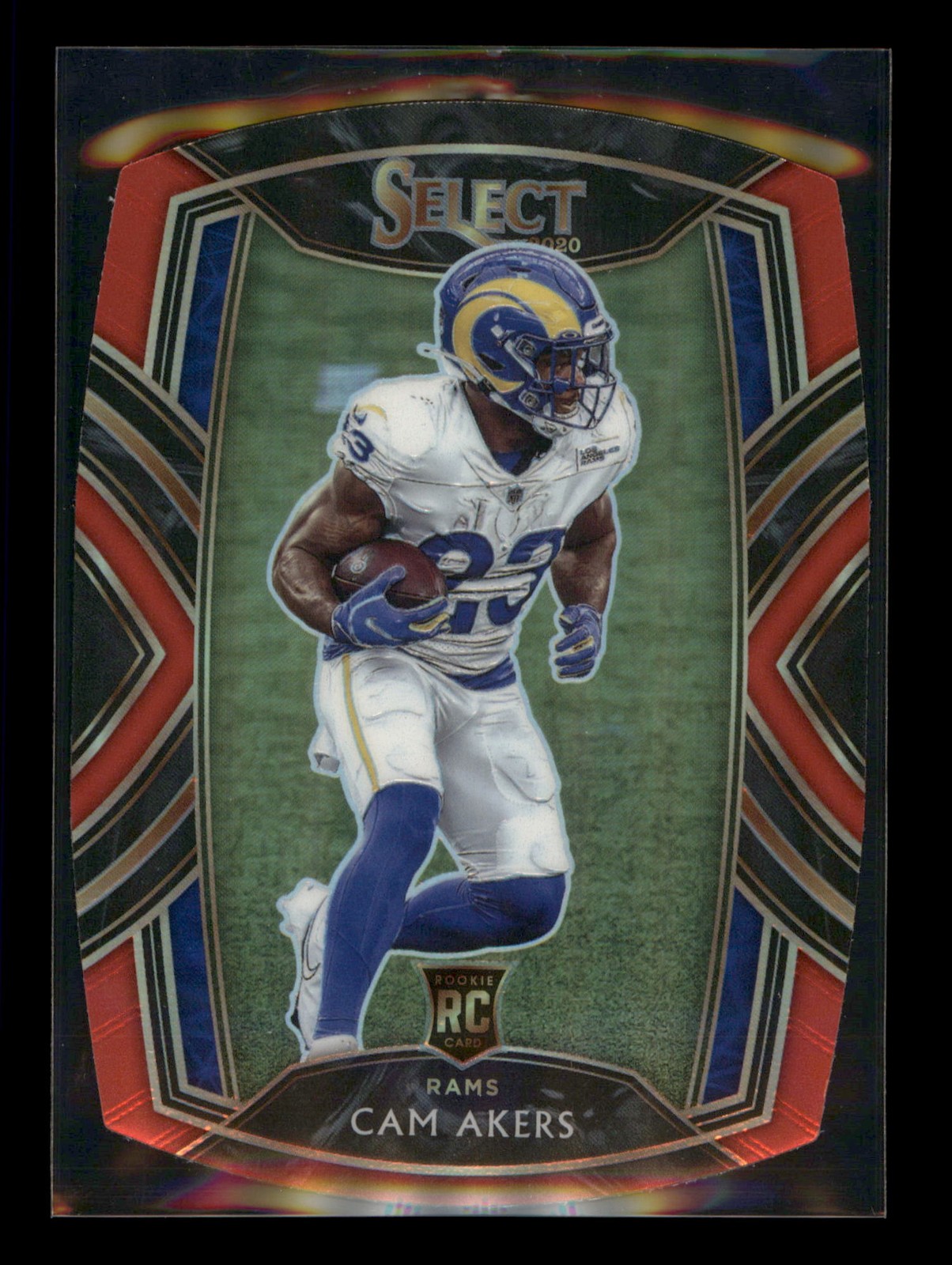 2020 Panini Select #255 Cam Akers Light Blue Prizm Die Cut