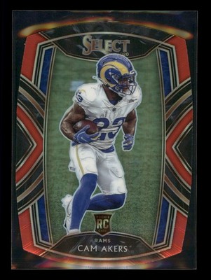 2020 Panini Select #255 Cam Akers Light Blue Prizm Die Cut