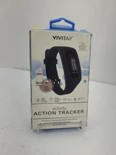 Vivitar Activity Action Fitness Tracker LCD Display Black New Battery 