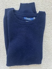Polo Ralph Lauren Sweater Mens Large Navy 100 Cashmere