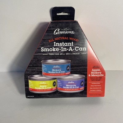 Flavorwood BBQ Grilling Smoke APPLE, HICKORY & MESQUITE COMPRESSED WOOD - 3 CANS