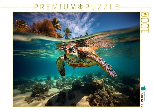Calvendo Puzzle MeeresschildkröTe | 1000 Teile Lege-GrößE 64X48Cm Foto-Puzzle Fü-image