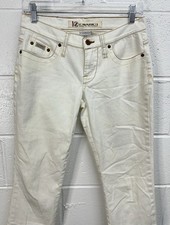 Z. Cavaricci Blue Denim Series Vintage White Straight Leg Pants Size 3 28  