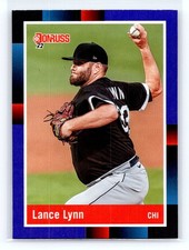 2022 Donruss #267 Lance Lynn Holo Purple