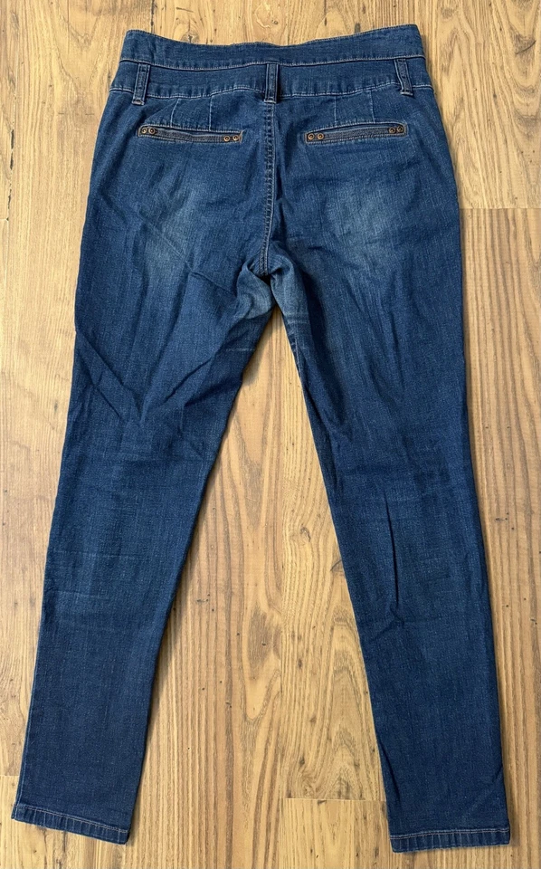 Rainbow women’s blue wash y2k style stretch jeans size 14 W32 L30  - Image 2 of 4