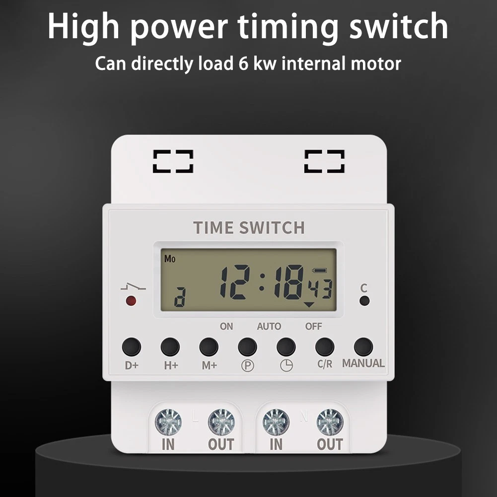 Convenient Programmable Timer Switch KG316T AC220V 60A100A Electronic Timer