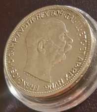 1913 2 CORONA 10 GRAMS 835 SILVER COIN AUSTRIA UNC