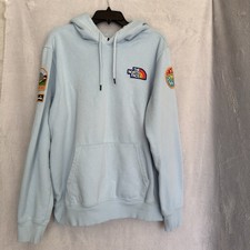 The North Face Mens Hoodie Large Light Blue C...