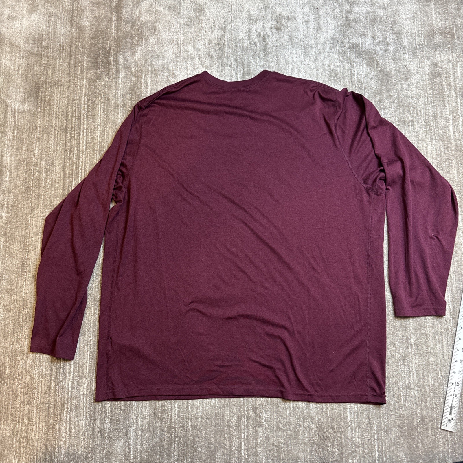 Nike NCAA Virginia Tech mens LS cotton Dri Fit purple tee shirt size 3XL thumbnail 7