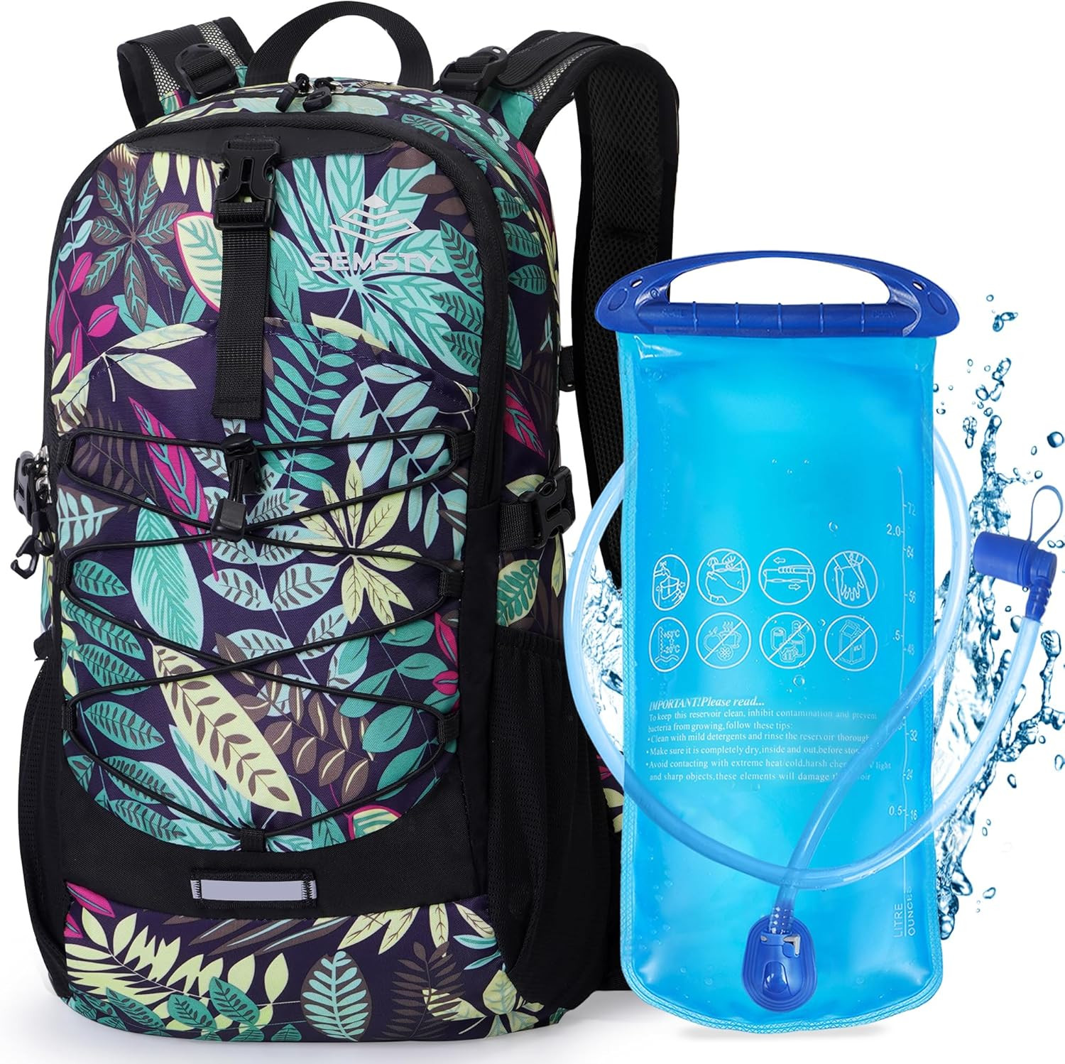 Blue Print Hiking Backpack with 2L Hydration Bladder Included-image