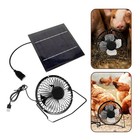 Solar Powered Greenhouse Heater Small Cooling Fan for Camping Fans