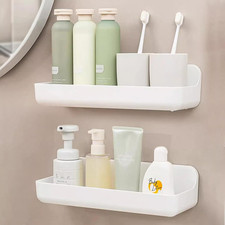 Mensola Doccia, 2 Pezzi Mensole Bagno Senza Foratura Portaoggetti per Doccia Da