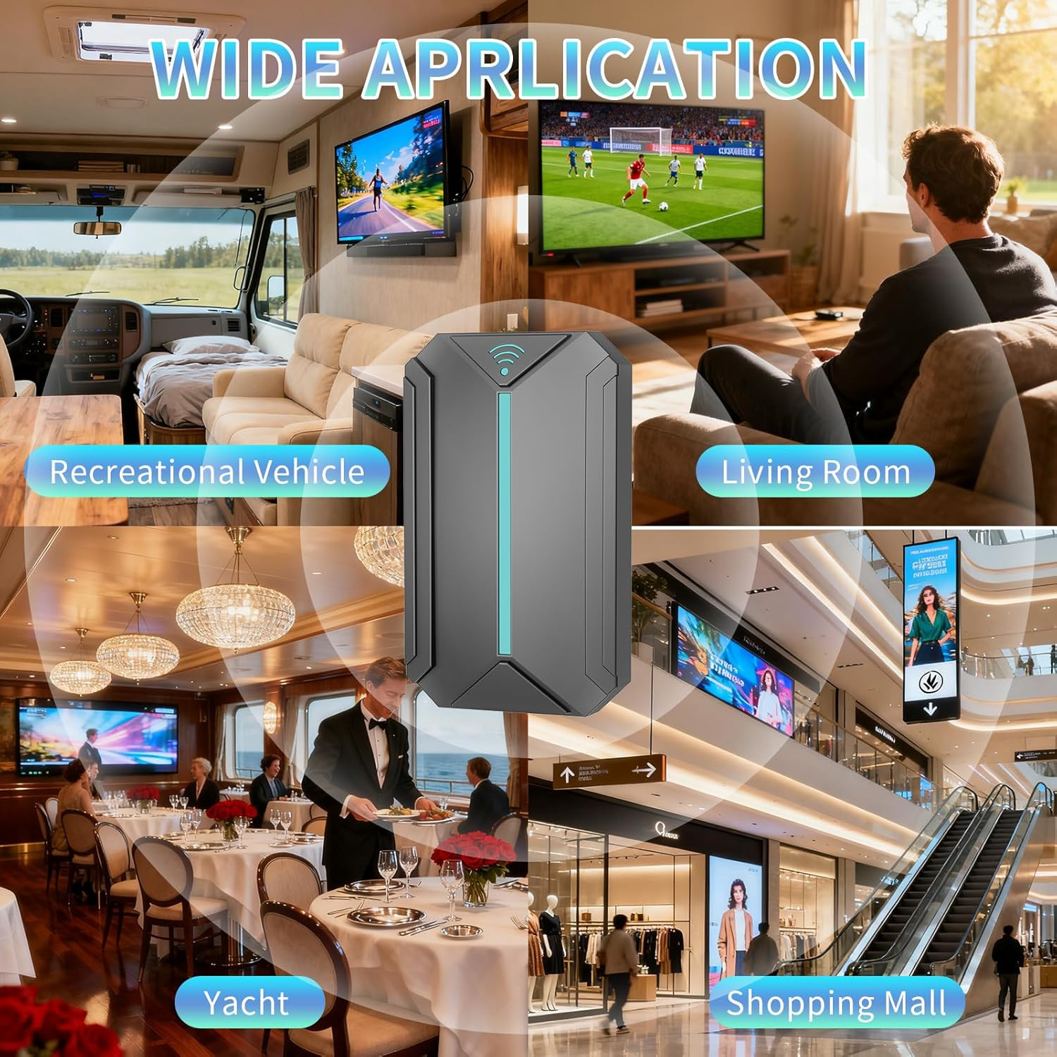 Antenna TV Interno Amplificada 1200 Millas Senal HDTV 4K 1080p Smart TV Digitale foto 4