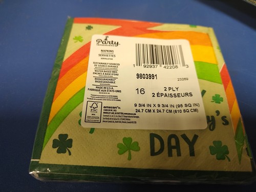 Party Impressions Happy St. Patrick's Day Plates & Napkins, 48 plates,48 napkins - Picture 7 of 7