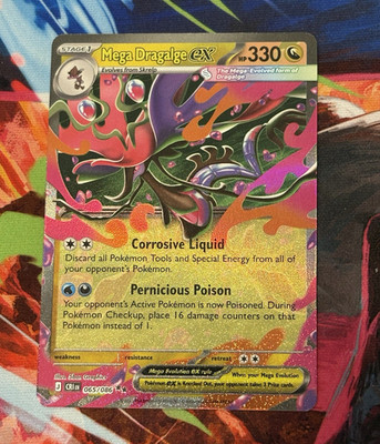 Mega Dragalge EX 065/086: Chaos Rising Double Holo Rare. NM Pokémon