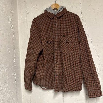 Supreme Houndstooth Flannel Hooded Shirt Size L FW22 Orange | eBay Supreme Houndstooth Flannel Hooded Shirt Size L FW22 Orange | eBay