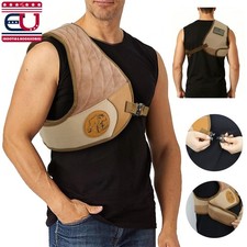 Shooting Recoil Pad Shoulder Leather Shield Protection Vest for Rifle Shotgun